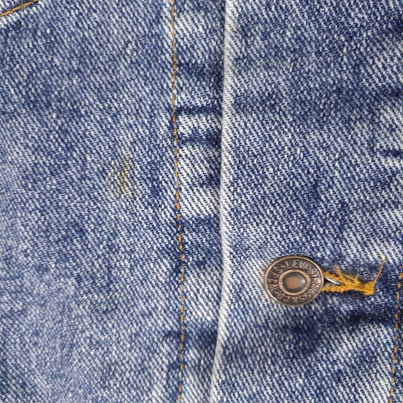 Vintage Levi's Denim Jacket Mens Large Blue Rancher Trucker Jean Coat 70507-4890 - Picture 8 of 16